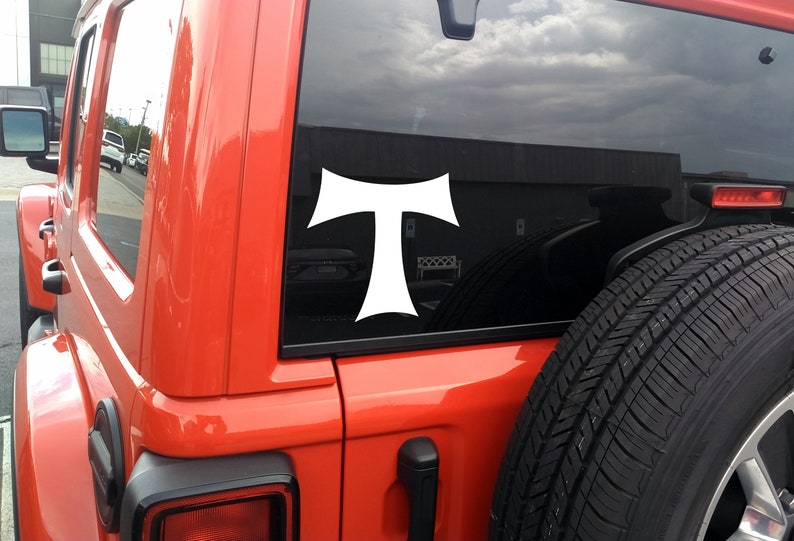 Tau Cross Vinyl Decal Saint Anthony's Cross Crux Die - Etsy