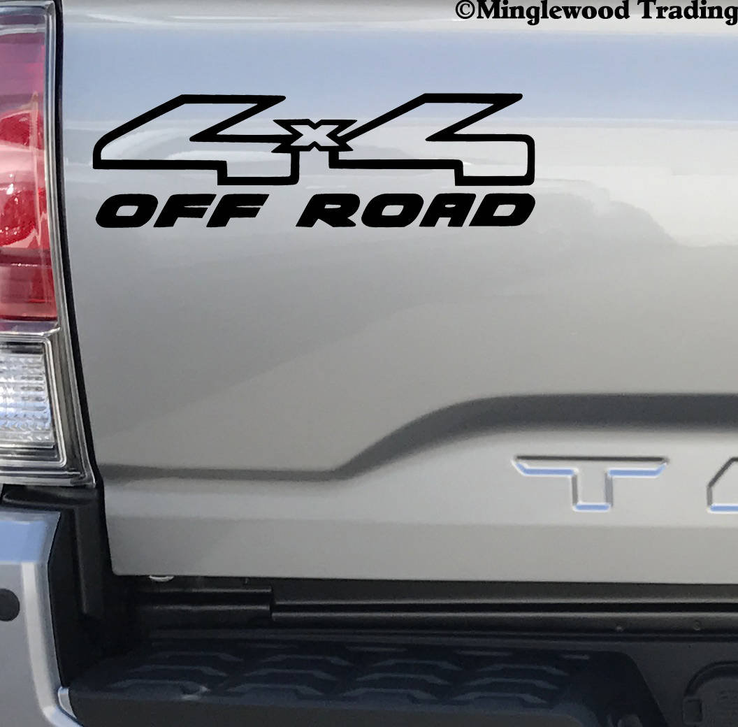 Pair 4X4 off Road V6 Vinyl Decal Stickers - 4 by 4 Truck 4 X 4 4-wheel ...