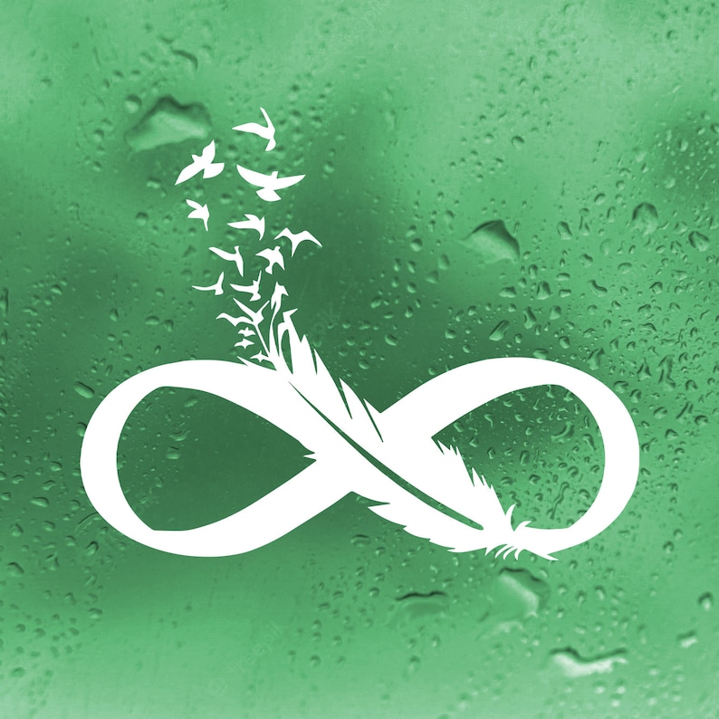 Infinity Birds Custom Vinyl Decal | Pretty Flock of Birds Surreal ...