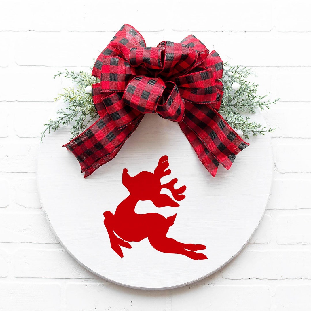 Rudolph Reindeer Vinyl Decal Custom Deer Merry Christmas Holidays Santa