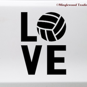 Volleyball Love Custom Vinyl Decal Sticker 20 Color and Size Options - Etsy