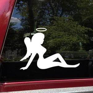 PAIR) Trucker Mud Flap Angel VINYL STICKER DECAL SILHOUETTE - Foto 3