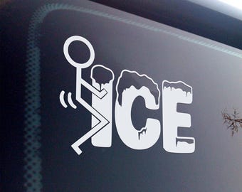 Anti ICE Symbol Vinyl Decal | Protest Art, Activist Sticker