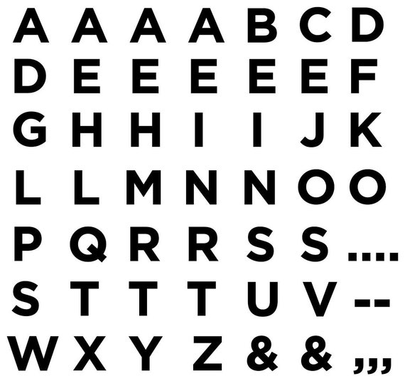 Sticker Sheet Alphabet Letters Monogram Black & White N Planner Seal