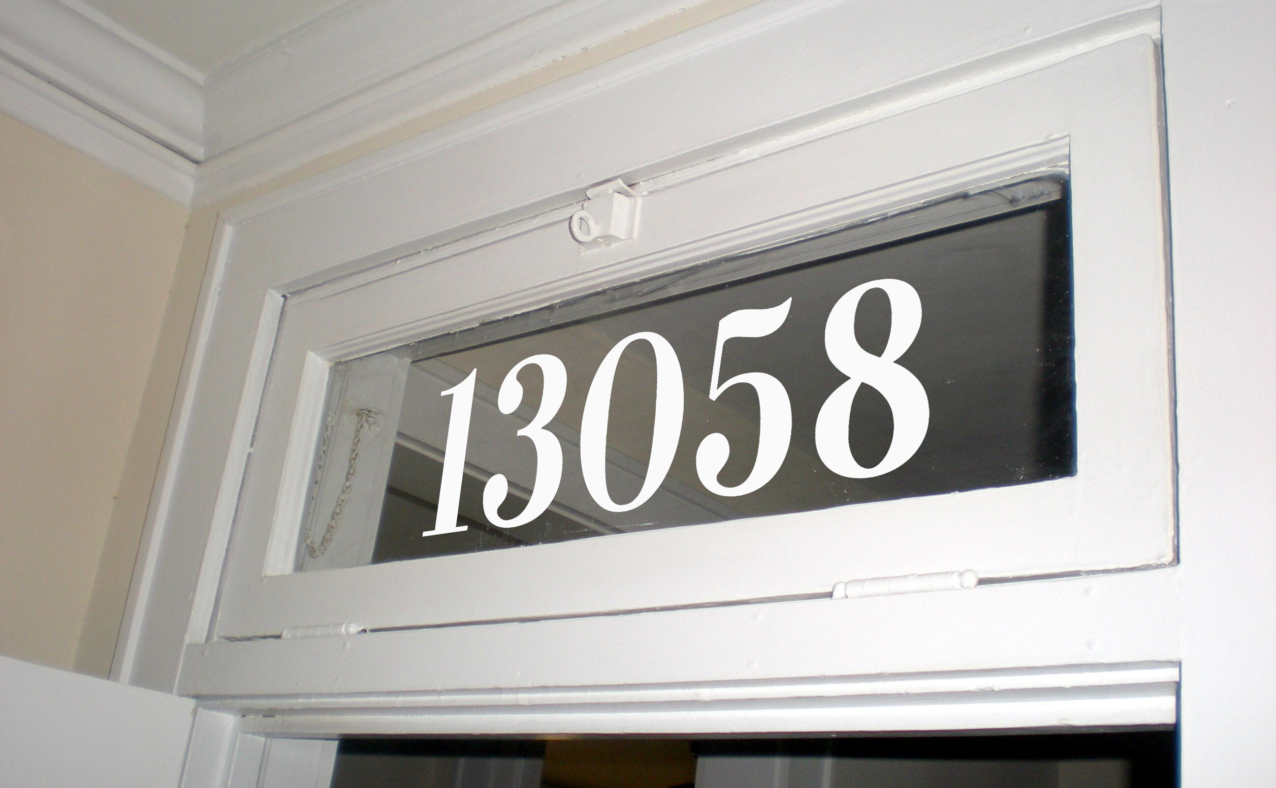 Window Number Signs Custom Transom Window Numbers Vinyl Decal 3
