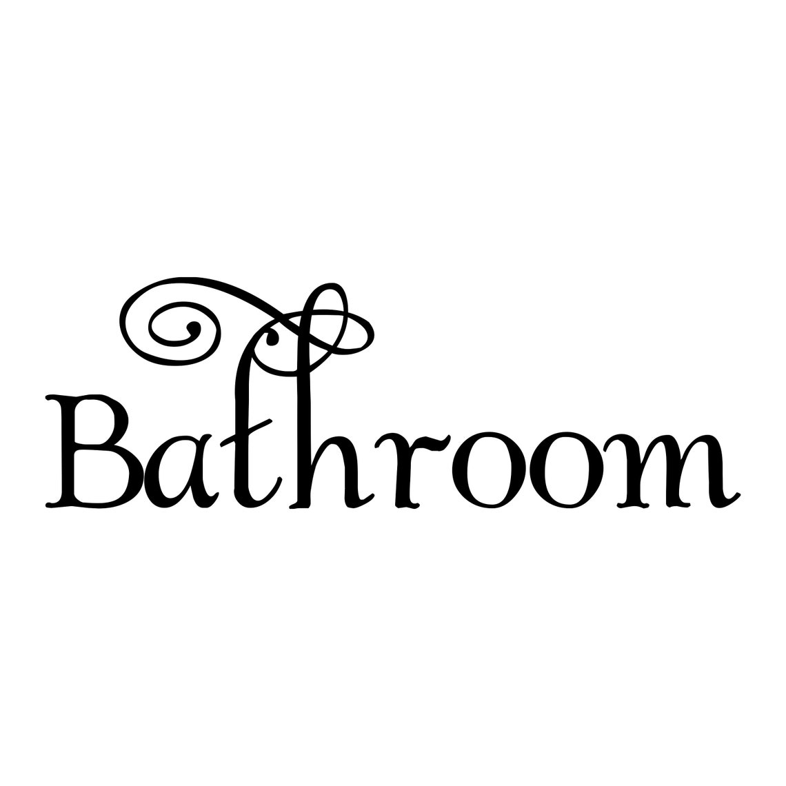 Bathroom Vinyl Decal Sticker Bathroom Wall Door Decor Etsy