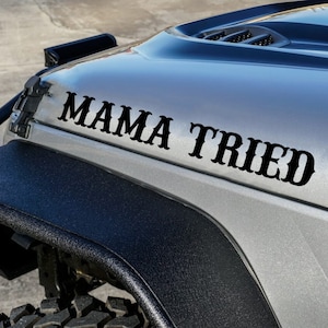 Set of 2 Custom Truck Hood Side Decals V1 | 3.5-inches tall and up to 23-inches wide | 4x4 Personalized Die Cut Stickers