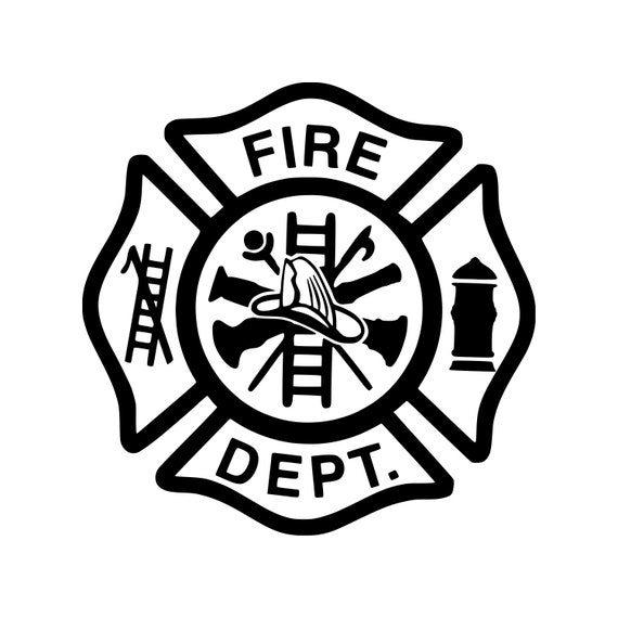Firefighter Maltese Cross Sticker Decal for Car Truck Auto Chrome Metal Emblem