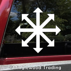 Chaos Star Vinyl Decal Sticker -  Symbol Chaosphere Arrows Arms Eight