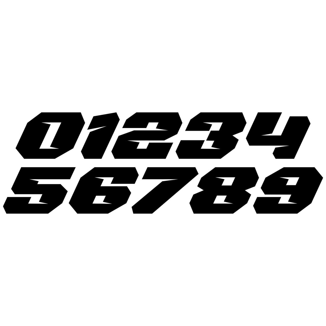Custom Motocross Racing Numbers V6 Vinyl Decal | MX Dirt Bike Front ...