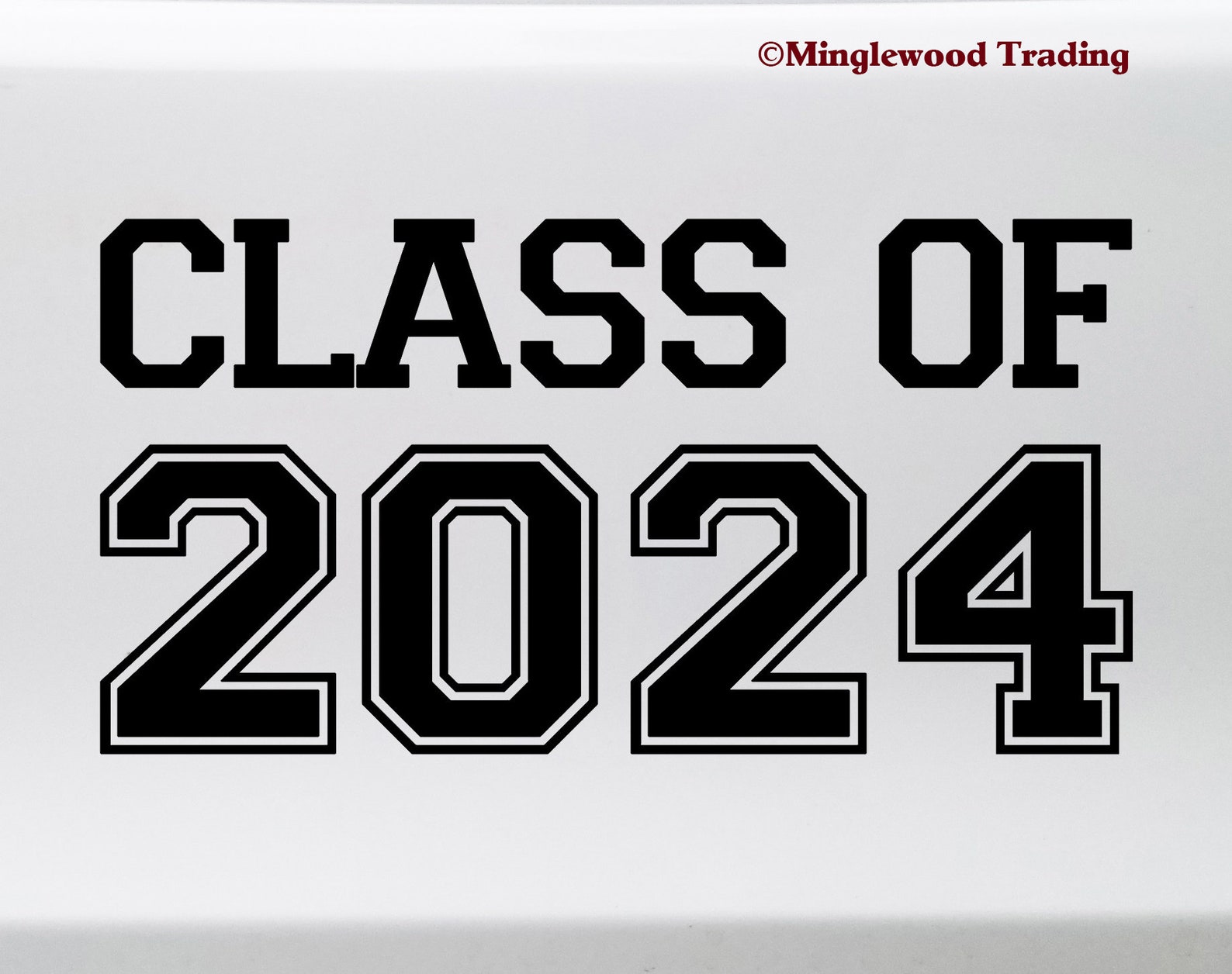 CLASS OF 2024 Vinyl Sticker Graduation High School Etsy