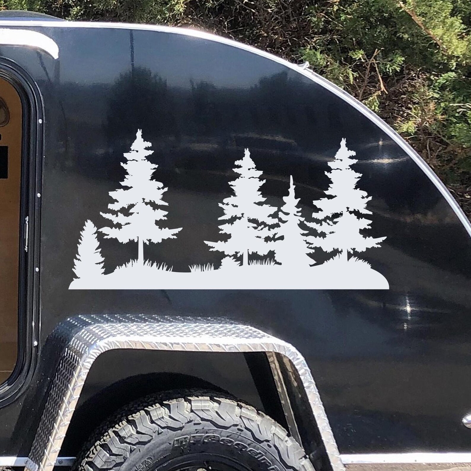 Pine Trees V2 Landscape Vinyl Decal – Forest Tree Line Sticker – 20 ...