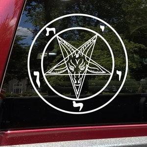Pentagram Sigil of Baphomet | Custom Vinyl Decal Sticker for Car Window Wall Device