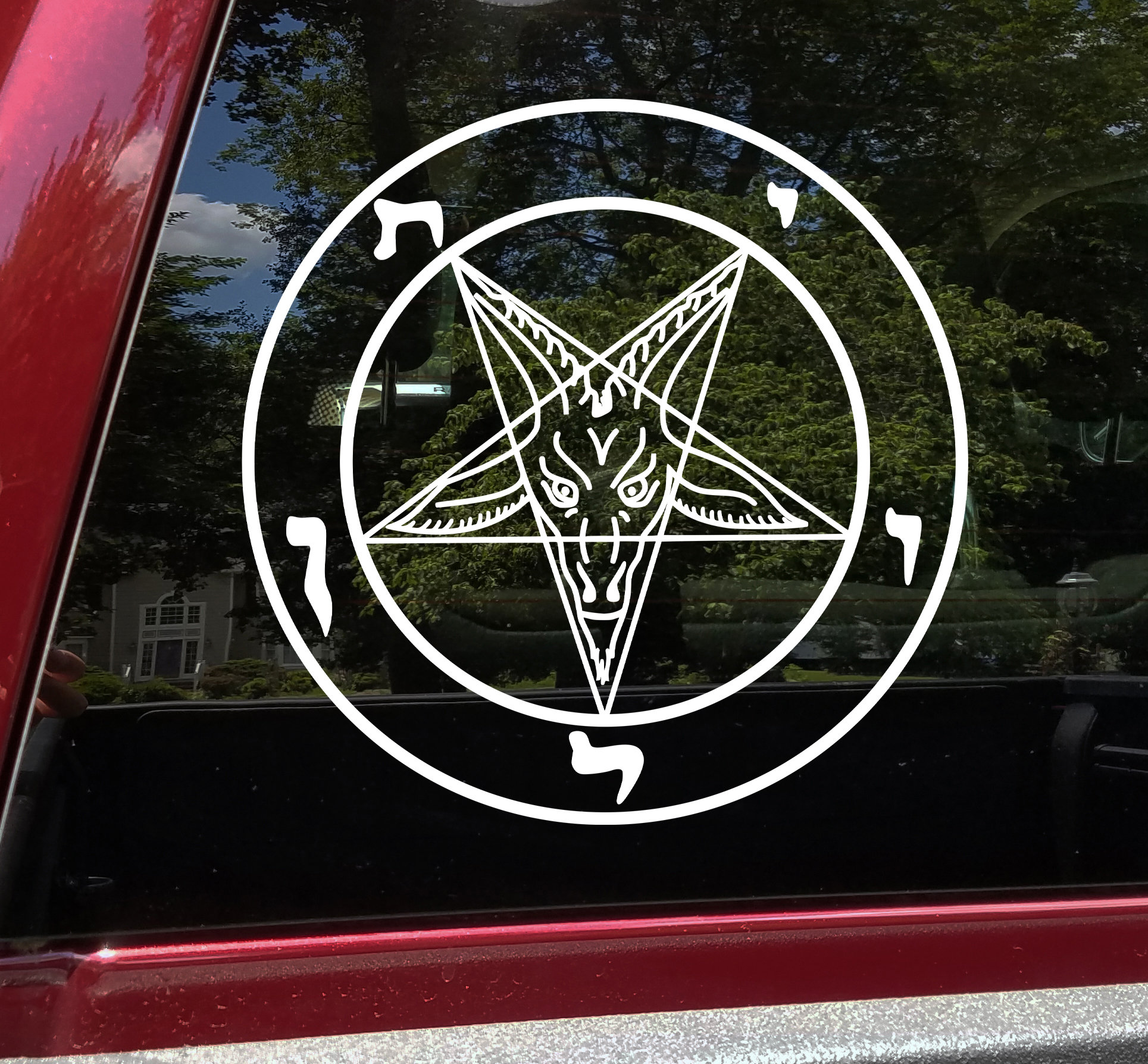 Pentagram Pentacle Vinyl Decal Sticker Vinyl Car Decal Laptop Sticker – Art  of Will Pigg