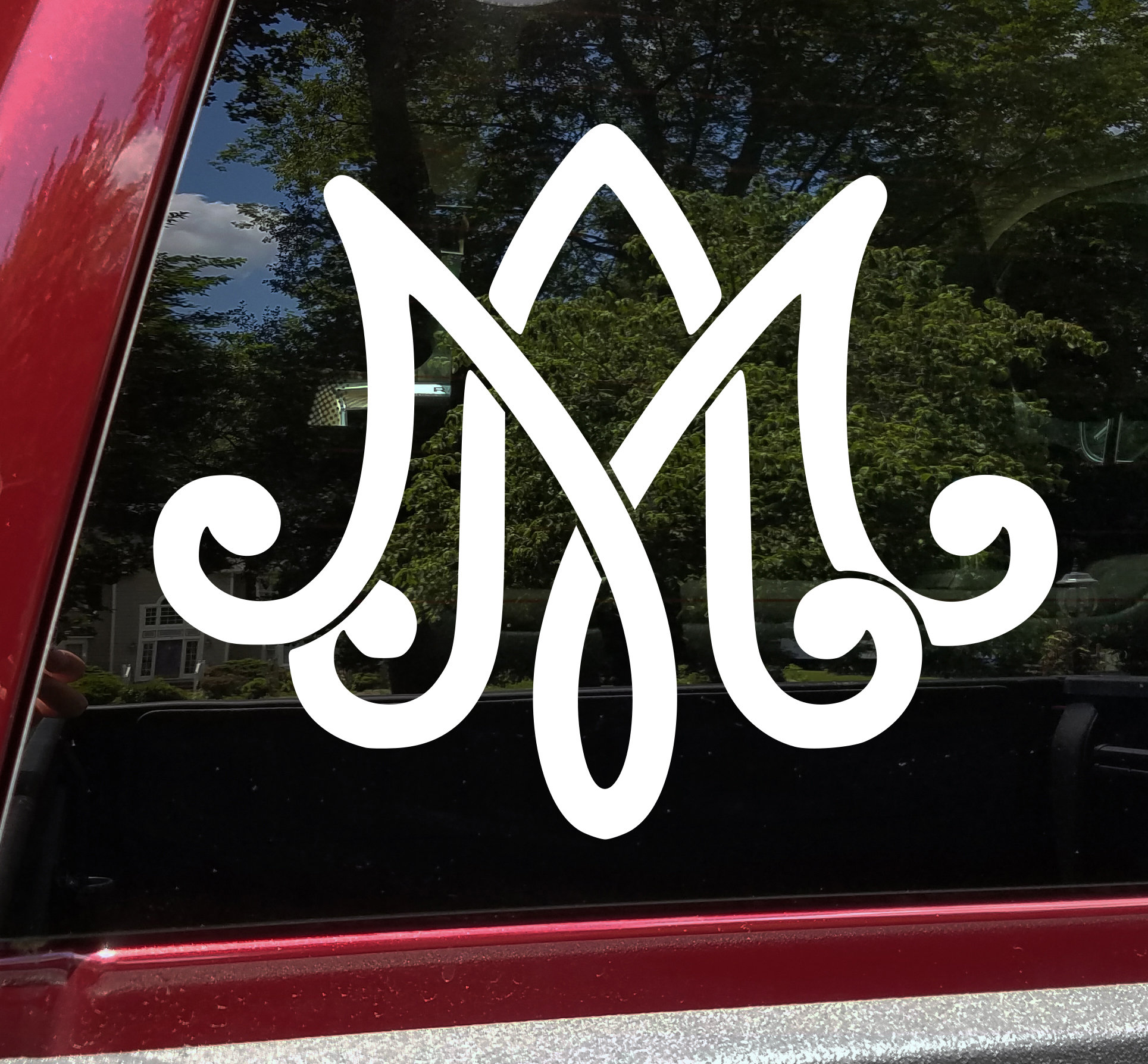 Auspice Maria Monogram Vinyl Decal V2 - Virgin Mary Ave - Die Cut ...