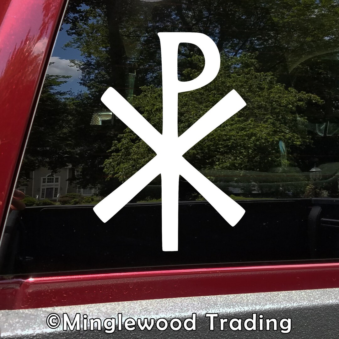 Christogram Vinyl Decal - Jesus Christ Monogram Chi Rho Christian ...