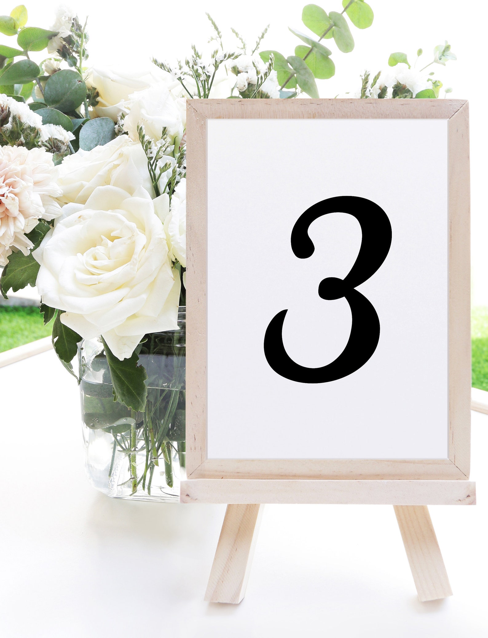 TABLE NUMBERS 3 Vinyl Decal Stickers 124 Wedding Etsy