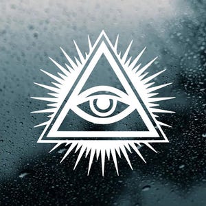Eye of Providence Vinyl Decal Sticker - All-Seeing Eye of God - Rays of Light