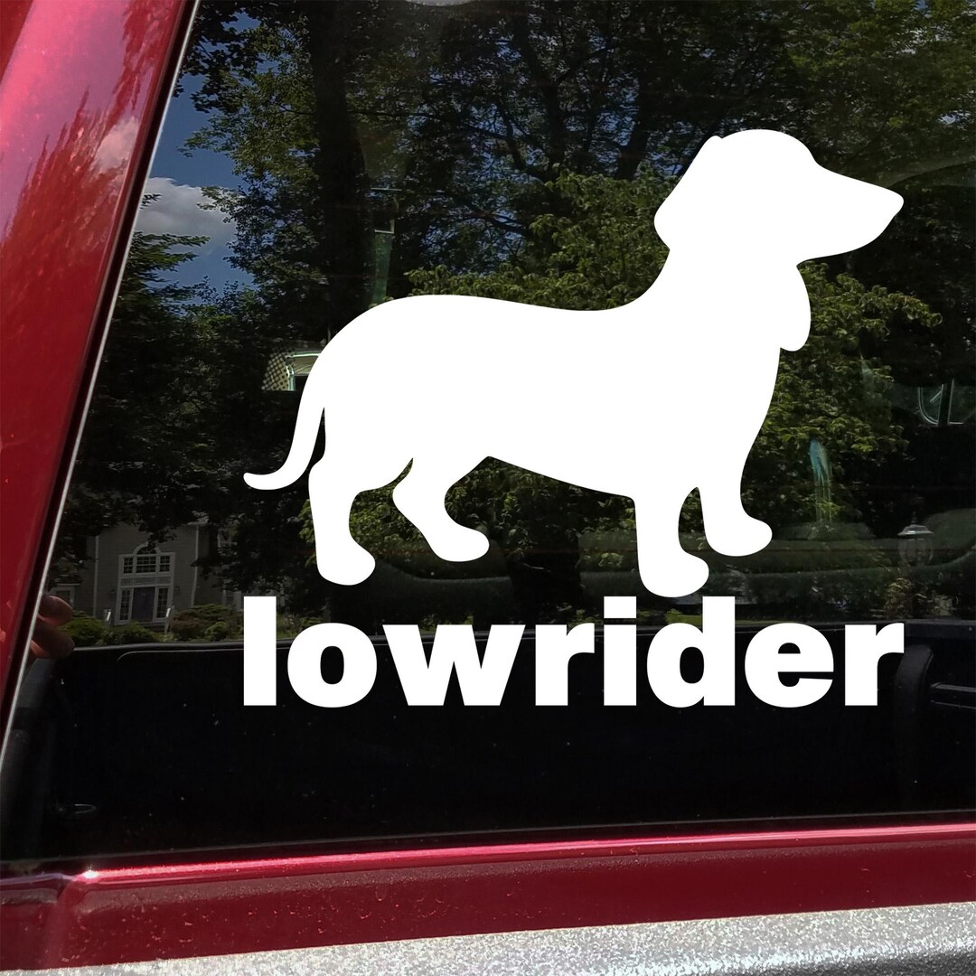 Dachshund Lowrider Vinyl Decal Funny Doxie Dog Car Window Sticker - Etsy