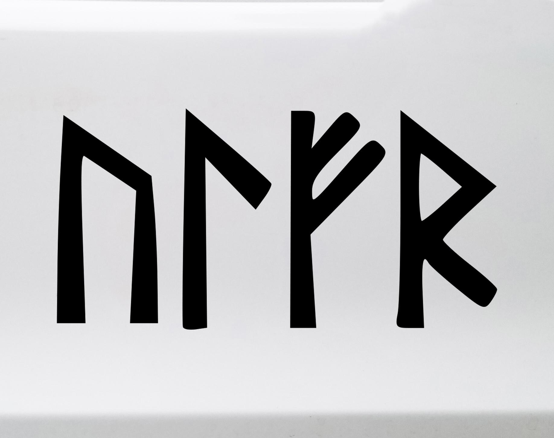 Ulfr Old Norse Viking Wolf Futhark Runes Vinyl Decal Sticker - Etsy