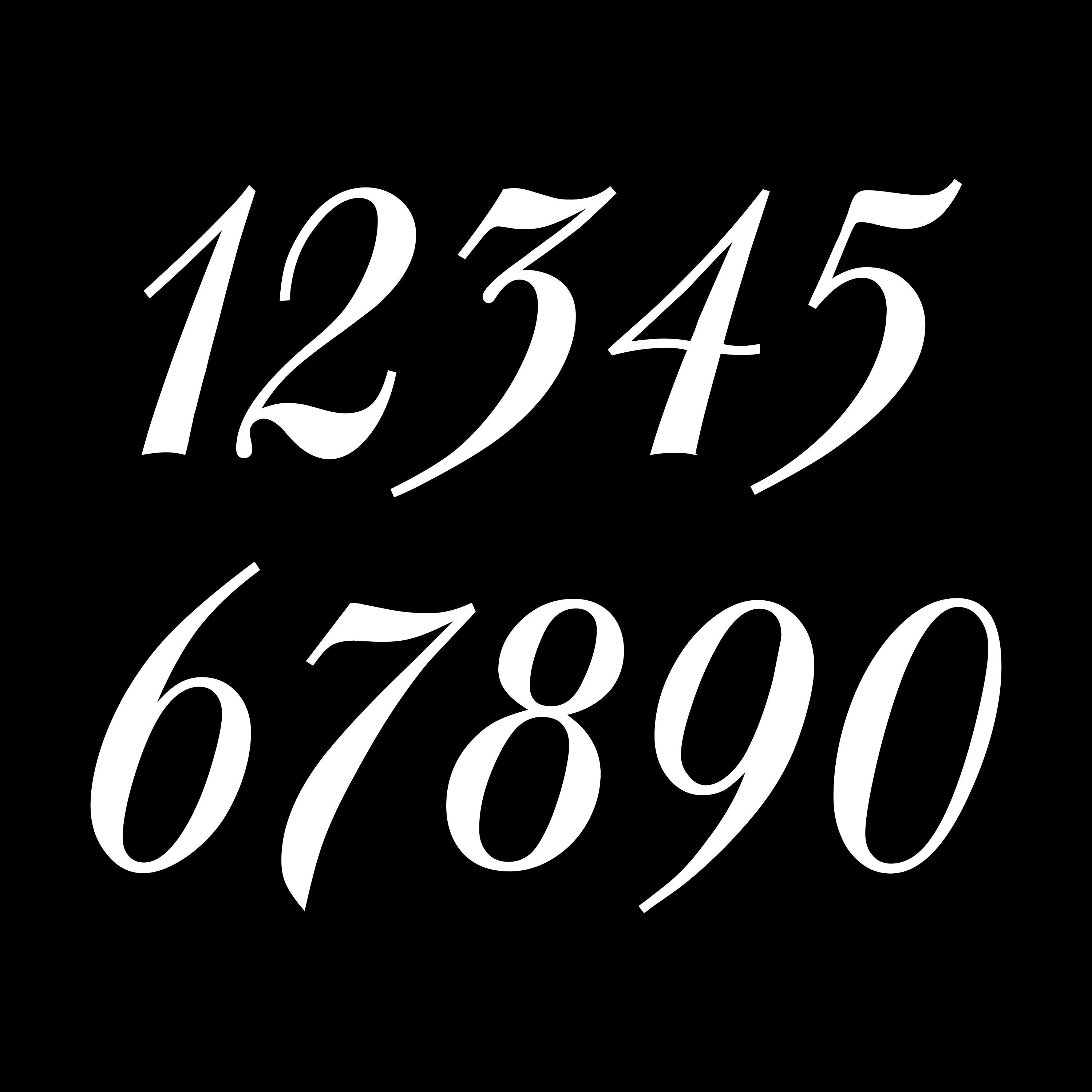 4 Sets of Elegant Die Cut Numbers 09 Vinyl Decals Stickers Etsy