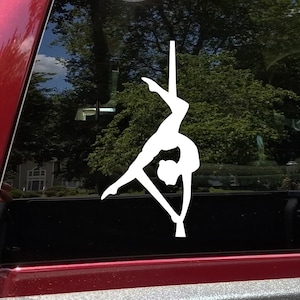 Aerial Silk Artist Vinyl Decal - Hoop Art Performer - Die Cut Sticker