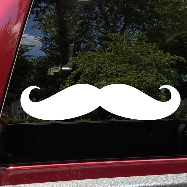 Mustache Vinyl Decal - Moustache Handlebar Imperial - Die Cut Sticker