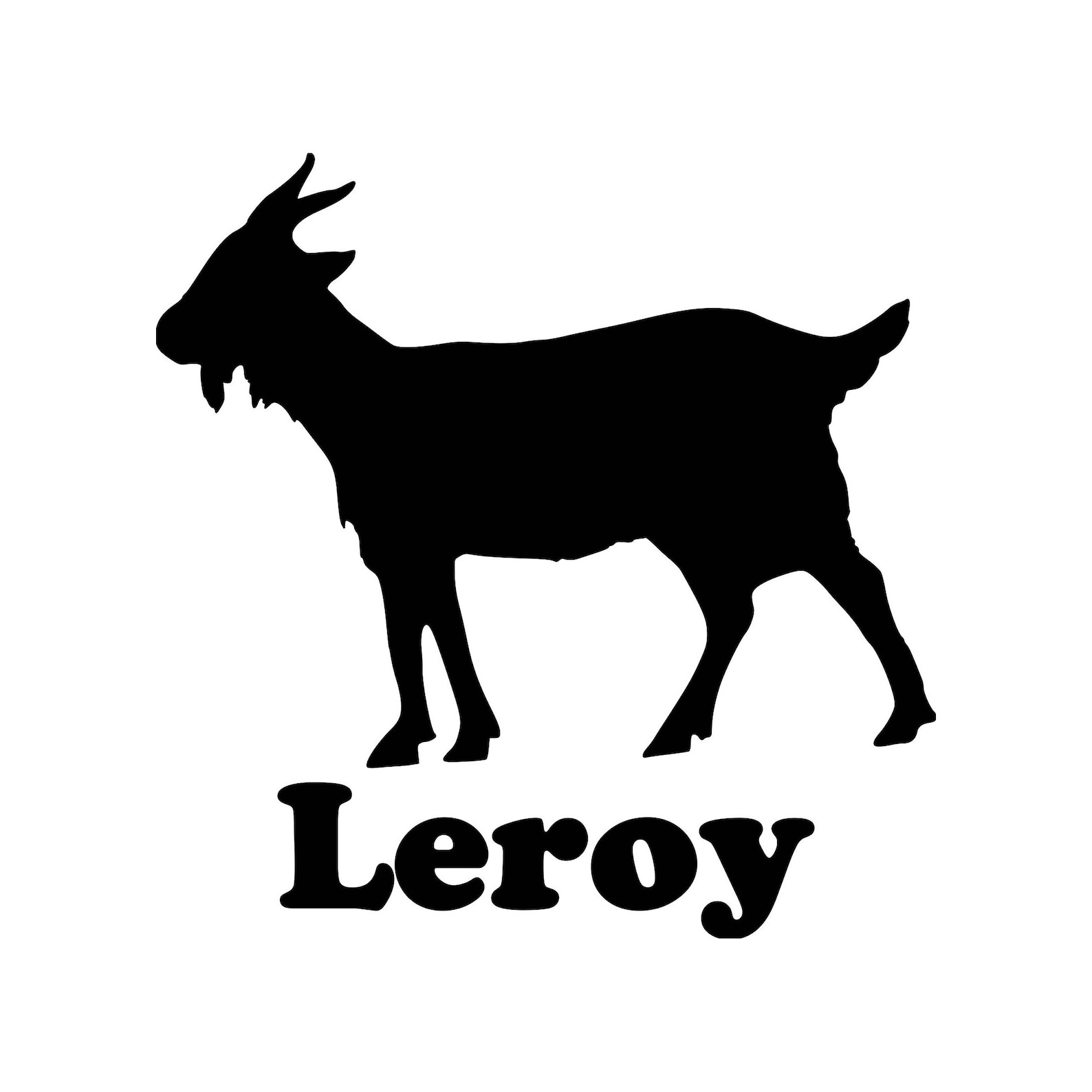 Goat W/ Personalized Name Vinyl Decal Sticker Billy Goat Kid Etsy