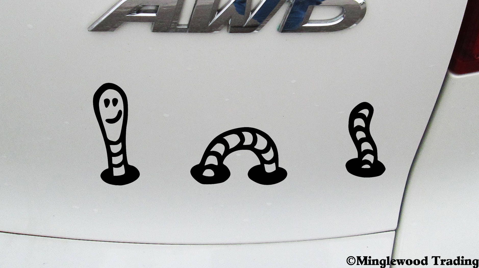 Worm Vinyl Decal Sticker - Cute Earthworm Early Bird -20 Color Options ...