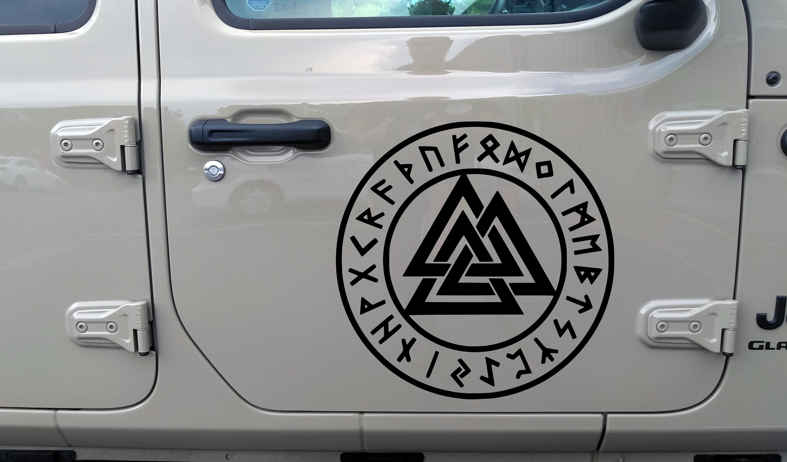 Valknut Rune Symbol Vinyl Decal Sticker – Asatru Odin Thor Norse Viking Design