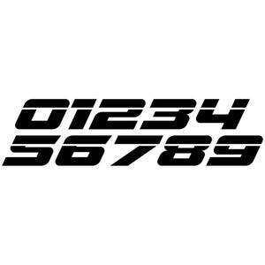 Custom Motocross Racing Numbers V7 Vinyl Decal | MX Dirt Bike Front Plate | Helmet Car Truck Sticker | Up to 3 Digits