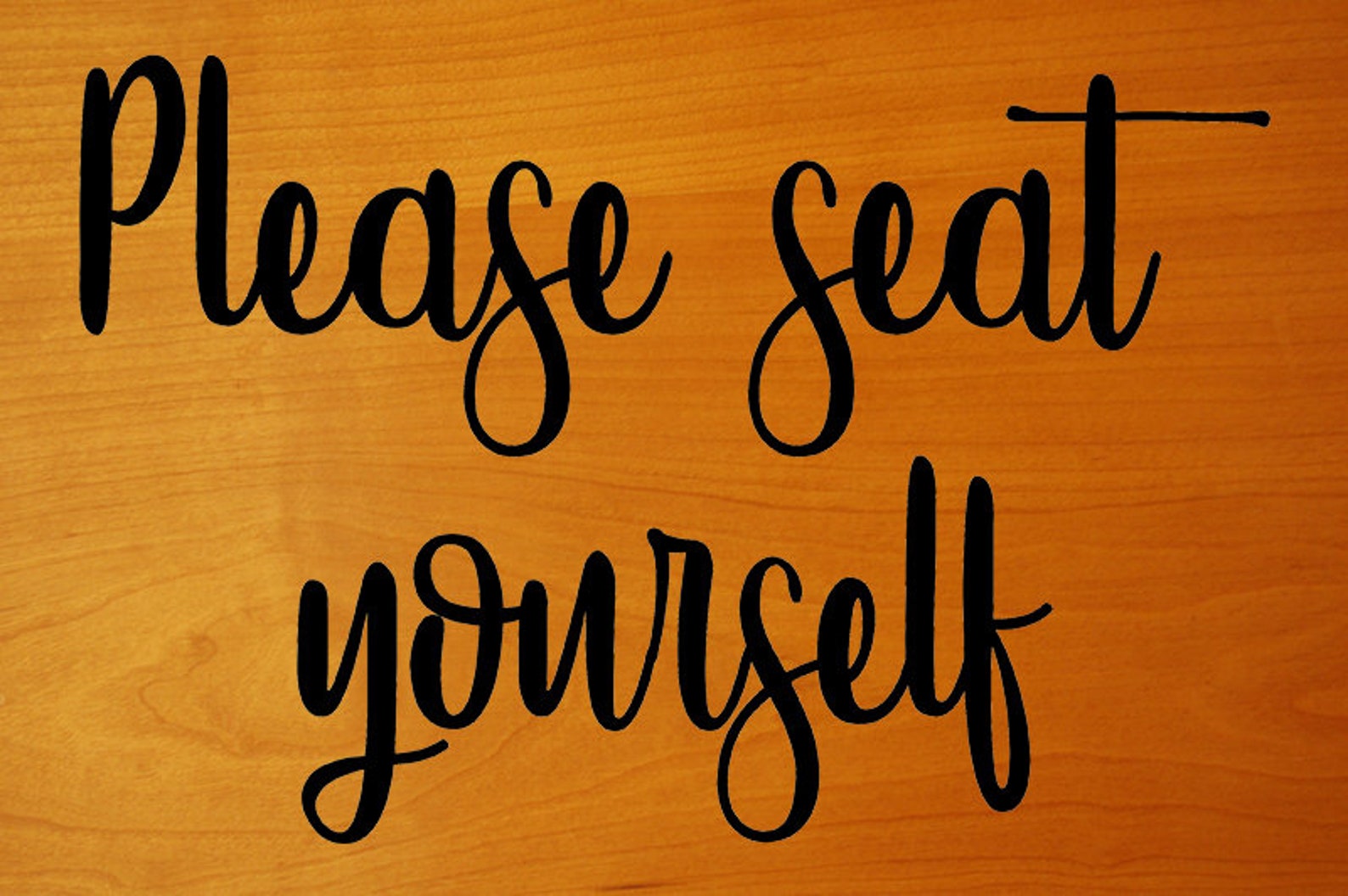 PLEASE SEAT YOURSELF Vinyl Decal Sticker Toilet Bathroom Etsy