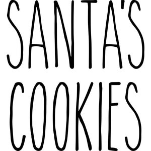 Santa's Cookies Rae Dunn Inspired Vinyl Sticker Santa - Etsy