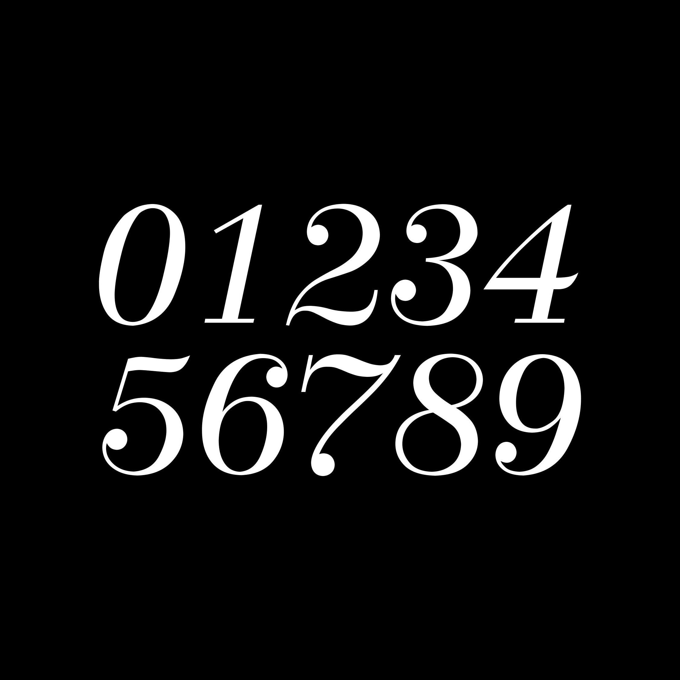 Fancy Die Cut Numbers Vinyl Decals Stickers 4 Sets of 09 Etsy