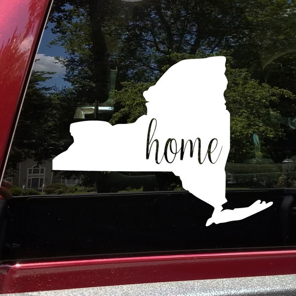 New York Vinyl Decal - Home State Native New Yorker - Die Cut Sticker