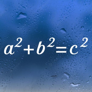 Pythagorean Theorem Vinyl Decal - Mathematical Equation Formula - Die Cut Sticker