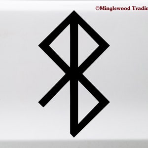 May include: Black and white symbol of the Vegvisir, a Norse directional symbol, also known as the "Wayfinder".