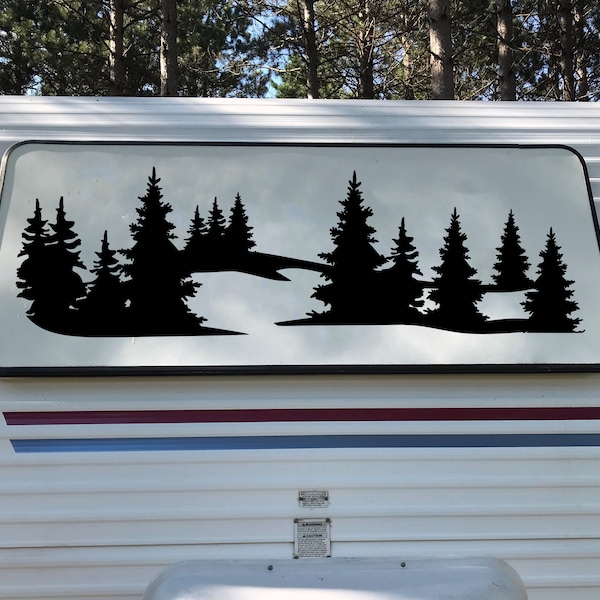 Rv Mountain Scene Decal - Etsy