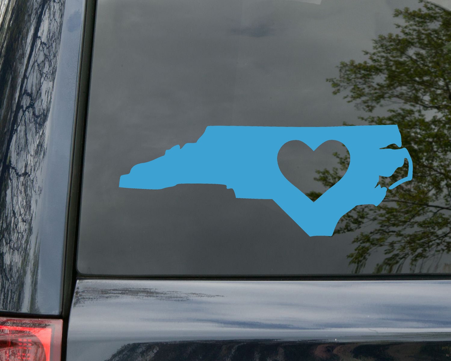 North Carolina Vinyl Decal - Heart Love Home State Native North ...