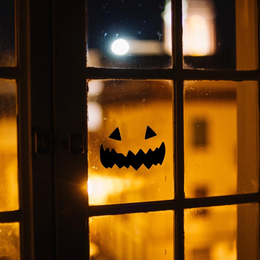 Pumpkin Face Vinyl Decal V9 | Custom Jack O Lantern Halloween ...