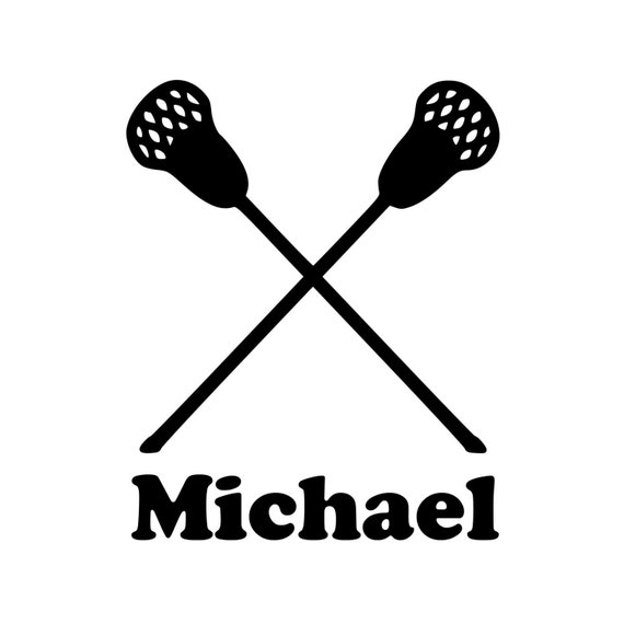 LACROSSE STICKS with Personalized Name Vinyl Decal Sticker Etsy