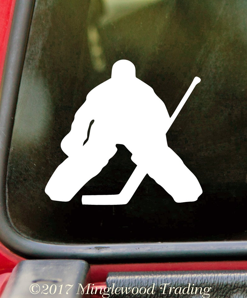 Hockey Goalie Vinyl Decal Sticker Ice Roller Puck Stick Etsy