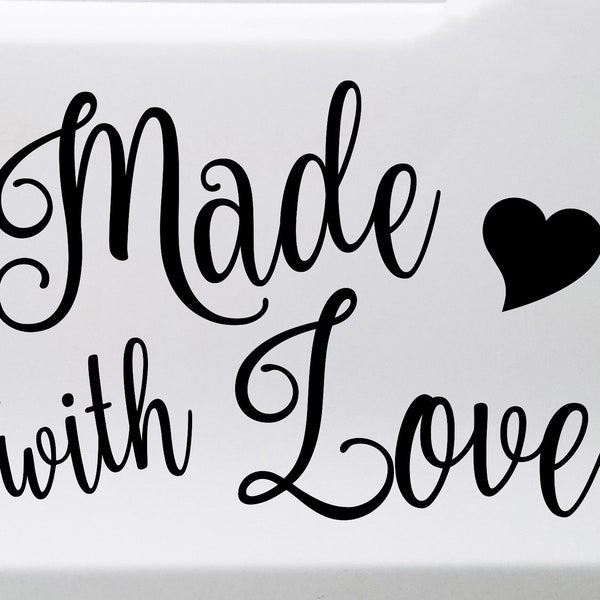 Made with Love Vinyl Decal V3 - Kitchen Crock Pot Decor - Die Cut Sticker