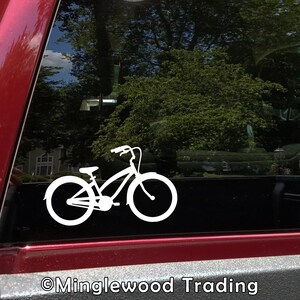 Beach Cruiser Bike - Vinyl Decal Sticker - Bicycle Biking