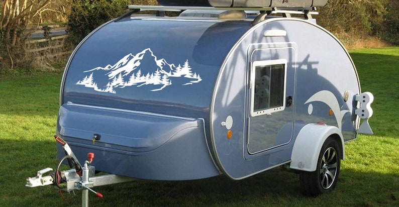 Mountains and Forest Vinyl Decal V7 - 4x4 Camping RV Graphics - Die Cut ...