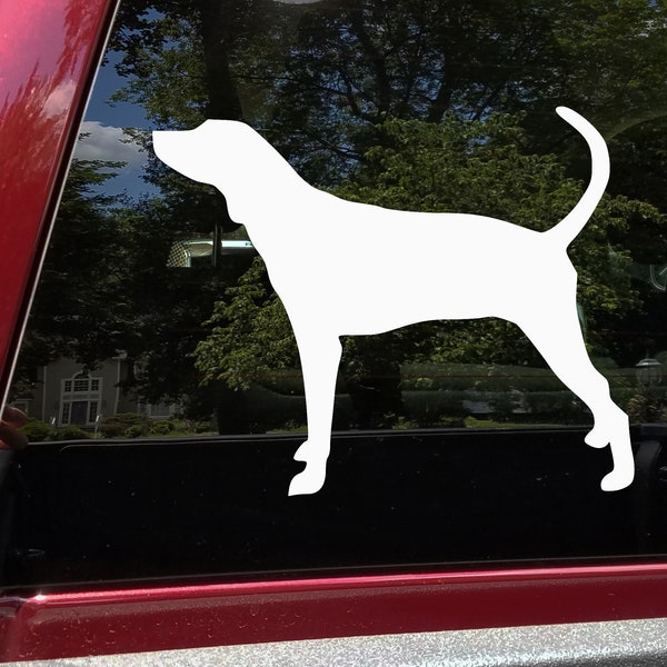 Plott Hound Vinyl Decal - Treeing Walker Hound Dog Puppy - Die Cut Sticker