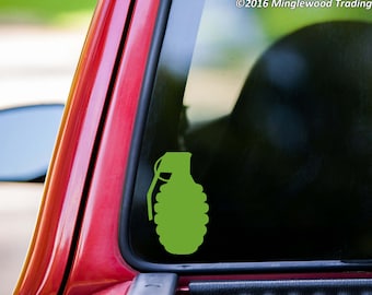 Hand Grenade Vinyl Sticker - Mk 2 Pineapple Frag - Fight for Freedom - Die Cut Decal