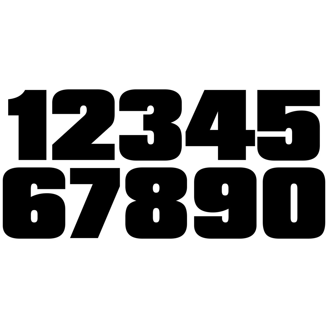 Custom Motocross MX Dirt Bike Racing Numbers V2 Vinyl Decal ...