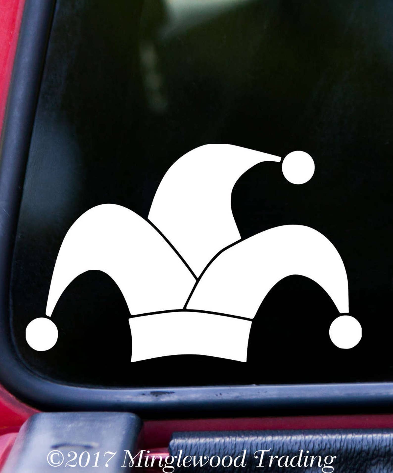 Jester Sticker Jester Hat Vinyl Decal Sticker - Jester's Cap Fool - V1 - Etsy
