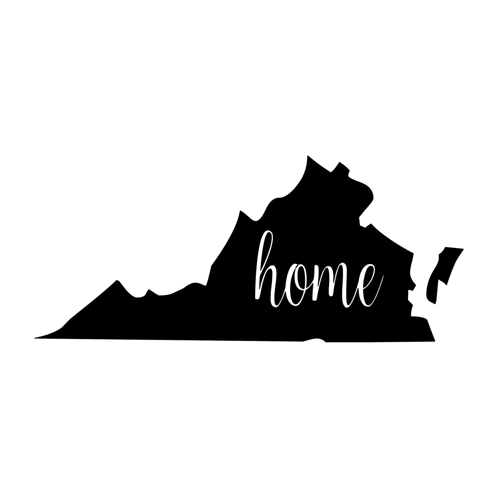 thumbnail interactive-video image 1 of Virginia State Shape Vinyl Decal Sticker - VA Outline - WarlordOne C3108 1 of 3